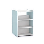 어린이도서관 단독형 복식 3단 물결직선서가 (KHK3020L/R)