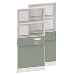 K250 PNB 반유리 블럭패널 파티션 (EFP1017L / 일면 콘센트/회전커버 타일)