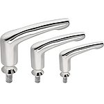 클램핑 레버 (수나사와 플랜지 있음, Hygienic USIT 실링 와셔 및 평면 와셔용, Freudenberg Process Seals, K1317)