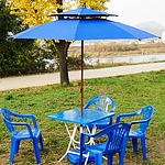 2층 우드톤 파라솔 (230cm)