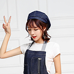 데님 베레모 주방모자