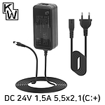24V 1.5A SMPS 어댑터 (KW-A2415A)