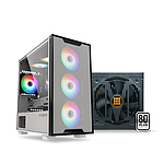 미니타워 PC 케이스 (GH2-Metal 화이트+CASLON M 600W 패키지)