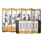 8폭 병풍 (사군자-추사한시)