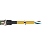 M12 male 0° A-cod. with cable