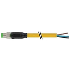 M8 male 0° A-cod. with cable