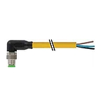 M8 male 90° A-cod. with cable
