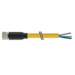 M8 female 0° A-cod. with cable