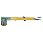 M12 female 90° A-cod. with cable LED