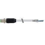 M12 male 0° A-cod. with cable shielded