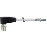 M12 male 90° A-cod. with cable shielded