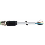 M12 male 0° A-cod. with cable