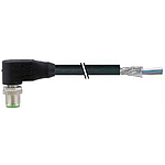 M12 male 90° A-cod. with cable shielded