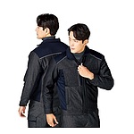 블랙 데님 작업복 상의 (PW-J340)