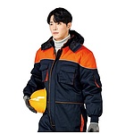 오렌지배색 일체형 작업복 (PW-S907)