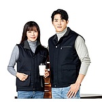 체크 배색 근무복 조끼 (PW-V718)