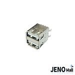 USB-A 2.0 커넥터 암타입 4핀 2구 DIP 단자 (HAC1005)
