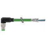 M8 male 90° A-cod. with cable shielded
