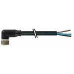 M8 female 90° A-cod. with cable