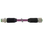 M12 male 0° / M12 female 0° B-cod. shielded