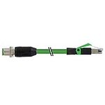 M12 male 0° X-cod. / RJ45 male 0° shielded