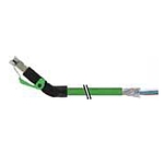 RJ45 male 45° up with cable shielded