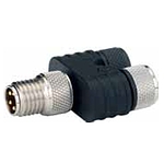 T-Coupler M8 male / 2x M8 female A-cod.