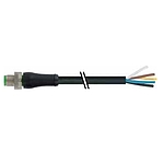 M12 Power male 0° S-cod. with cable