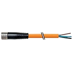 MQ15 female 0° with cable shielded 600V AC type 3