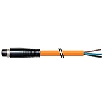 MQ15-X-Power male 0° shielded with cable