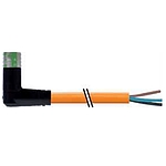 MQ15-X-Power female 90° right shielded with cable