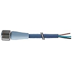M12 female 0° A-cod. with cable F&B Pro