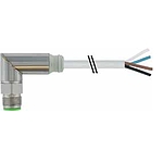 M12 Steel male 90° A-cod. with cable
