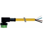 MQ12 female 90° A-cod. with cable