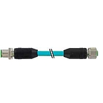 M12 male 0° / M12 female 0° D-cod. shielded