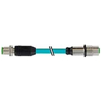 M12 male 0° / M12 fem. recept. D-cod. rear
