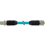M12 male 0° / M12 female 0° A-cod. shielded