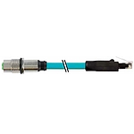 M12 fem.recept. A-cod. rear/RJ45 male 0° shielded