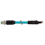 M12 male 0° X-cod. / RJ45 male 0° shielded