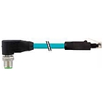 M12 male 90° X-cod. / RJ45 male 0° shielded
