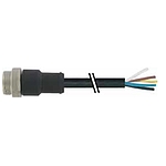 Mini (7/8) 3 pole, Male (Ext.) 0° w/ Cable