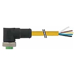 Mini (7/8) 3 pole, Female 90° w/ Cable