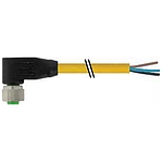 M12 female 90° A-cod. with cable Lite