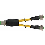 Y-Distributor M12 male / M12 female 0° A-cod. Lite