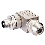 M12 male 90° B-cod. screw terminal shielded