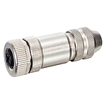 M12 female 0° B-cod. screw terminal shielded