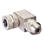 M12 female 90° B-cod. screw terminal shielded