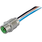 M12 Power female recept. L-cod. front