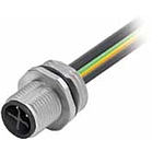 M12 Power male recept. S-cod. front