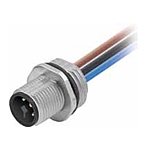 M12 Power male recept. T-cod. front